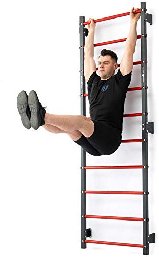 Marbo Sport, Sprossenwand Klettergerüst zur Wandmontage Turnwand, Gymnastik Fitness Home Gym Turngerät Kletterwand, Vielzahl von Übungen, 230 x 81 cm MH-U204, Made in EU