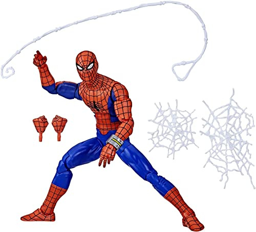 Spider-Man Hasbro Marvel Legends Series 60th Anniversary Japanese 15,2 cm Actionfiguren, 6 Zubehörteile, F3459, Mehrfarbig