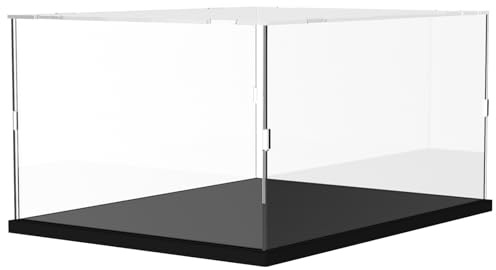 DuvinDD Acrylic Display Case Clear Large Display Box for Lego Star Wars 75375 Starship, for Star Wars Battle of Felucia Separatist MTT (75435), Dustproof Collectibles Showcase (15.7x11.8x7.9inch)