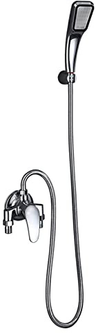 BHBXZZDB Système de Douche sans Robinetterie, Colonne de Douche sans Mitigeur avec Tuyau Universel, Supports de Fixation Réglable