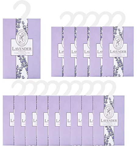 WDEC (15 * 20g) Piezas De Lavanda Bolsita De Guardarropa, Bolsita De Bolsita, Utilizada para El Armario del Cajón del Armario del Baño, Ropa De Bebé, Perchero, Maleta