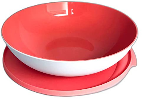 Tupperware Allegra 1,5 L lachs weiß Schüssel servieren Schale Servierschale C151