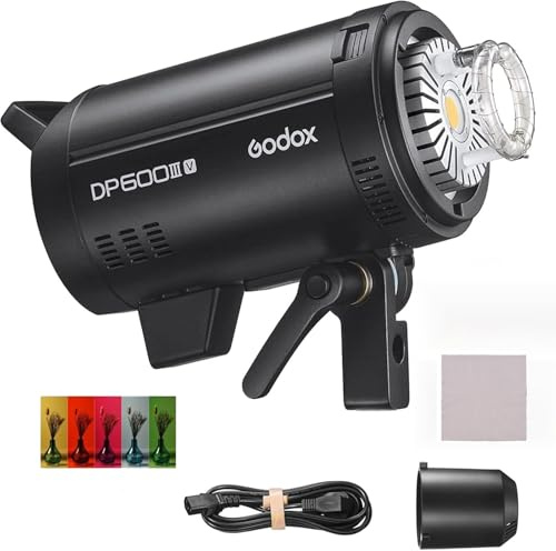 Godox DP600III-V Upgraded Studio Flash Light 600Ws Power GN106 5600±200K Strobe Lighting Built-in 2.4G Wireless X System Bowens Mount Photography Flashes for Wedding Fashion Advertising Photography