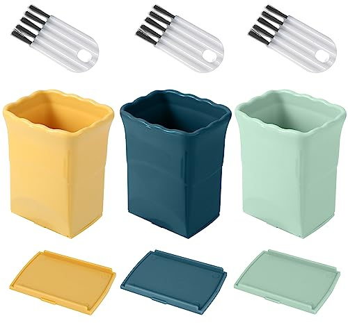 3 Pcs Cup Slicer with 3 Pcs Gap Cleaning Brushes Stainless Steel Strawberry Slicer Banana Slicer Fruit Slicer Fruit Cutters Multifunctional Soft Fruit and Vegetable Slice Fresh Platter Making
