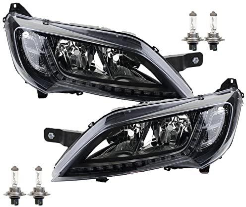 Johns, Scheinwerfer schwarz passend für Peugeot Boxer III LED Links & Rechts + Leuchtm.