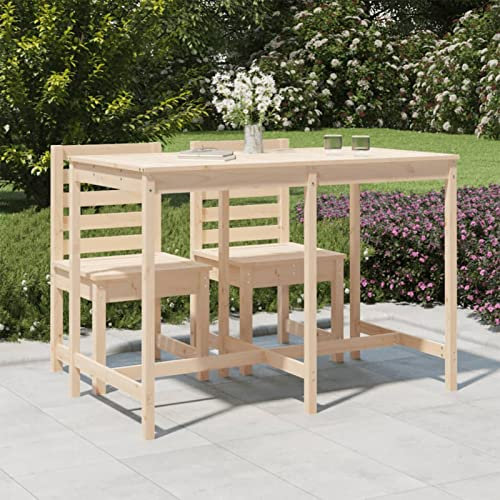 Yolola Trädgårdsbord av trä, trädgård, loungebord, terrassbord, träbord, trädgård, balkongbord, väderbeständigt, balkongmöbler, trä, utomhus, massivt trä, 159,5 x 82,5 x 110 cm