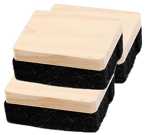 Ciieeo Tafelwischer 3 Stück-pack Klein Aus Holz Und Filz Praktische Trockenwischer Für Schule Büro Whiteboard Und Schultafeln