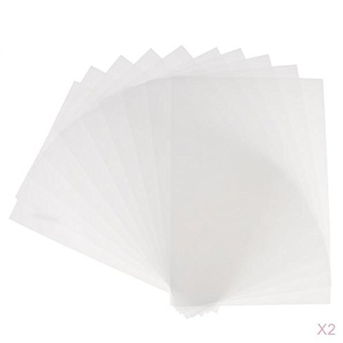 Xiaojikuaipao 20pcs Translucent Shrink Film Paper Sheets Heat Shrinkable Paper for Crafts