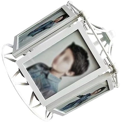 Abaodam Cornice Per Foto Rotante Forma Di Ruota Panoramica Cornice Portafoto Manuale Gradi Realizzata Con Materiali Resistenti Base Stabile Per Esposizione Sicura Regalo Creativo Per Amici