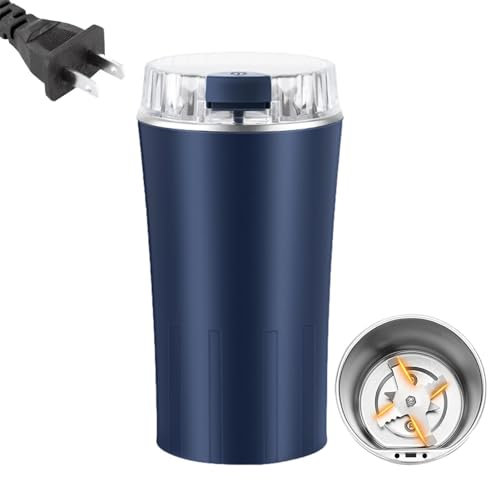 Molinillo de cocina pequeño, molinillo de café, procesador de alimentos con molinillo de espresso de 300 W, potente molinillo de un toque con tapa transparente para especias, cereales