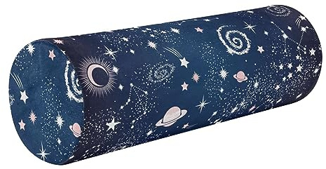 FRODOTGV Nackenrolle, Motiv: Stern, Sonne, Mond, Planet, Yoga, Meditation, Nackenrolle, runde Kissen für Couch, Zylinderkissen für Bettrolle, Kissenbezüge mit Reißverschluss
