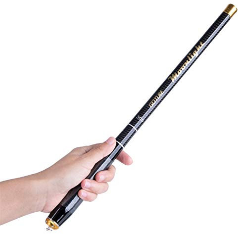 AYKANING Fishing Stipprute,Teleskop Angelrute Tragbare Angelrute Hohe Kohlenstoff-Hart-Mini-Angelpol Kurzwinter-EIS-Angelrute für Karpfen-Barsch Pike(3.6 m)