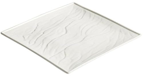YCCHAH Piastre Di Antipasto Piatto da portata quadrato occidentale Piatto da bistecca bianco Piatto da tavola semplice e creativo Piatto piano in ceramica Piatto freddo Piatti Economici(L)