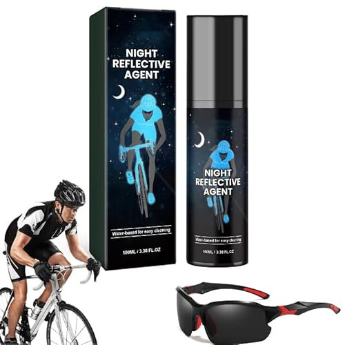Zytuuob Glow in The Dark Spray Paint,100ml Long Lasting Reflective Glow Paints, Night Visibility Brighten Spray Paint for Christmas Decoration, Clothes, Bicycles, Skateboards, Fabric. (1PCS,Blue)