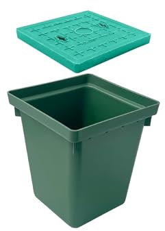 Natotela Underground Heavy Duty Pull Boxes 315x315x360mm GRP Cover Splice Box, Access Box, Deep Enclosure Box, Distribution Pit Access Junction Boxes for Buried Cable Routes, Power Cable Jointing