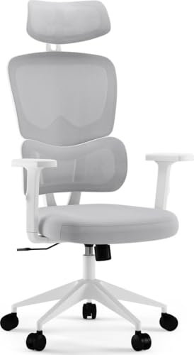 SENSE7 Nobu Silla de Oficina Ergonómica – Sistema de Soporte Lumbar Innovador, Reposabrazos 3D Ajustables, Función de Balanceo, Respaldo de Malla Transpirable, Postura Saludable, Trabajo (Dark Gray)