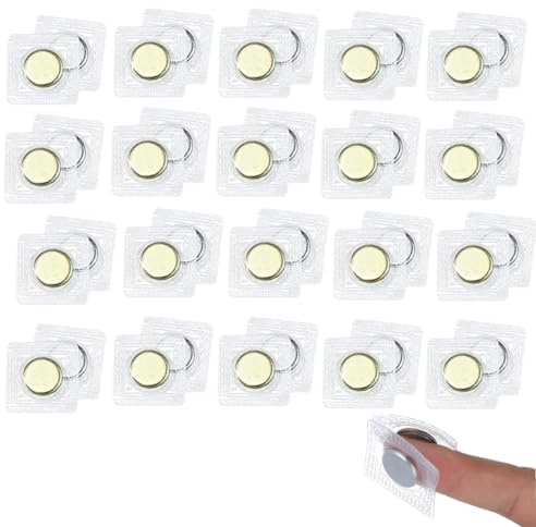 BOBOZHONG 20 Pares de Cierre Magnético Invisible para Coser, Snap Oculto en PVC - Broches Magnéticos Fuertes para Bolsos, Ropa, Manualidades DIY - Incluye Imanes Doble Cara (Dorado/Plateado)