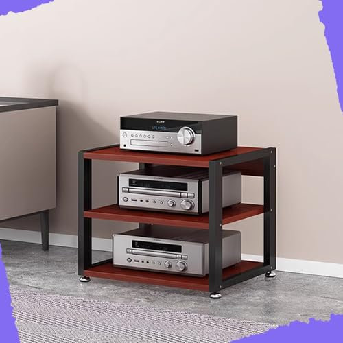 Grid Display Rack Grid Panel For Retail Display floor standing Flat,Audio Component Rack - Heavy Duty AV Media Stand for HiFi Amplifier & Stereo Receiver - 90cm High - Perfect Display Stand