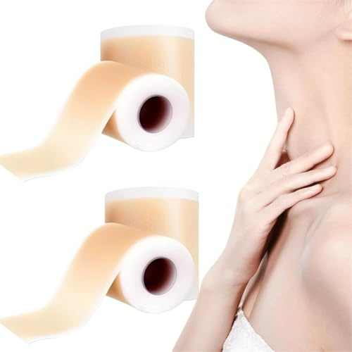 Lot de 2 patchs de cicatrices en silicone, imperméables, 4 x 150 cm, pour cicatrices, réutilisables, en silicone, pour section C, opérations, brûlures, acné, doux pour la peau, respirants