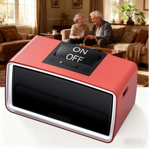 Semplice lettore MP3 con pulsanti grandi e funzionamento facile, ideale per anziani, ipovedenti, pazienti affetti da demenza/Alzheimer, lettore audio - non richiede WiFi o Bluetooth, con scheda TF da