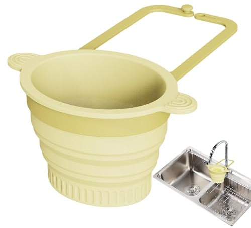 Passoire d'évier – Montage mural pliable en silicone Ustensiles de cuisine | Passoire d'évier de cuisine | Pour salade, mélange des aliments, nettoyage, préparation de cuisson, camping, tomate