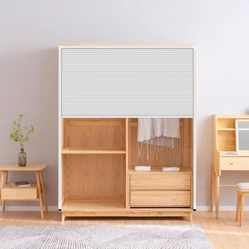 Wasserdichte Falttür, Kleiderschrank und Schuhschrank, einziehbare, unsichtbare Akkordeon-Tür für Speisekammer und Wäsche, Vlies-Faltenvorhänge (85,1 x 109,2 cm)