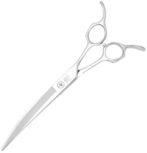 YUJINXI Dog Grooming Scissors, Professional 7.5 inch Dog Scissors for Grooming Pet Grooming Shears, Ergonomic Reversible Handle for Pet Shears for Trimming Face Eyes, Paws, and Body