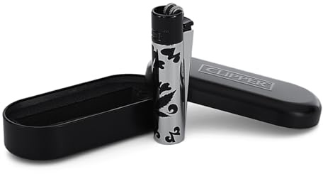 Clipper Metall Feuerzeug (Elegant Weed Silber)