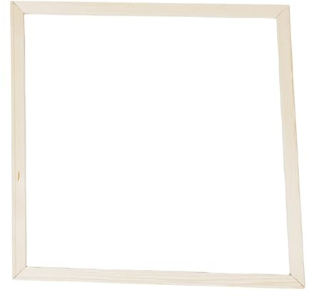 HOMSFOU Leinwand Schattenfugenrahmen 50 X 50cm aus Massivem Holz Quadratischer Holzrahmen für Ölgemälde und Leinwandbilder Selbstgemacht Montage Naturbelassene Holzmaserung