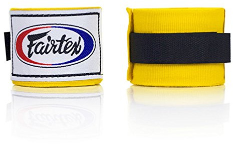 Fairtex Yelloe 4,5 m Stretch Muay Thai Handbandagen, gelb