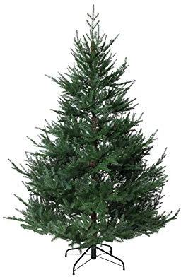 VIVANNO Künstlicher Weihnachtsbaum Premium Fichte 150 cm Tannenbaum | Naturgetreue Kunstfichte aus 100% PE Spritzguss, 2361 Spitzen, schwer entflammbar inkl. Metallständer & Klappsystem