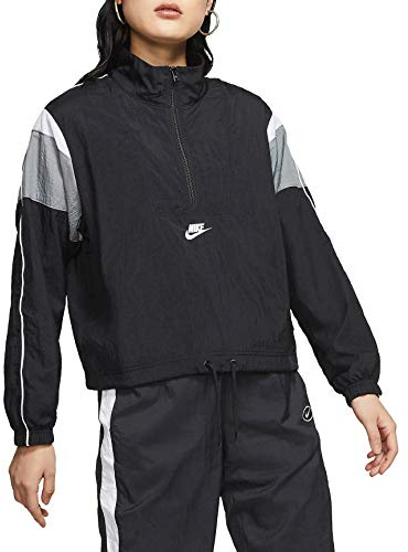 Nike Damen Sport Jacket W NSW HRTG JKT WVN, Black/Smoke Grey/White/(White), XS, CJ2361