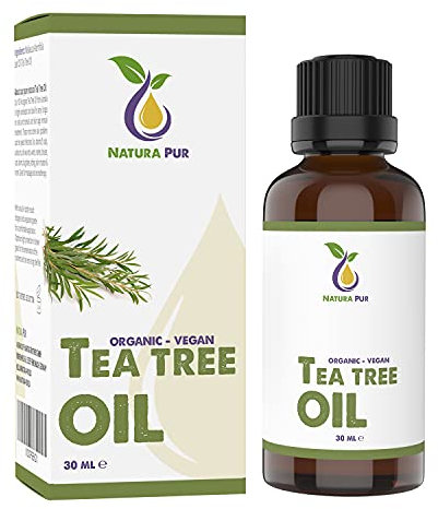 Organic Tea Tree Oil 30ml – 100% Pure Undiluted Tea Tree Essential Oil, Vegan – for Skin, Nails, Hair, Aromatherapy and diffusers