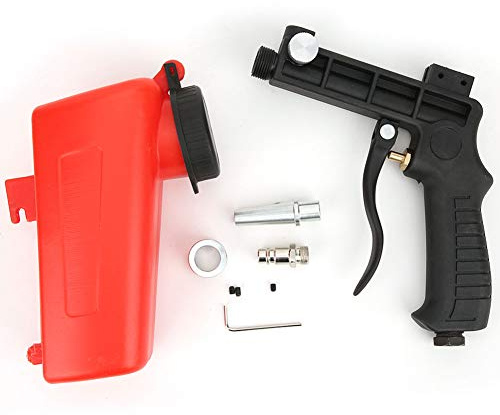 Mini Air Sand Blaster Portable Sandblaster Handheld Gun, Gravity Feed with 1/4in Air Inlet