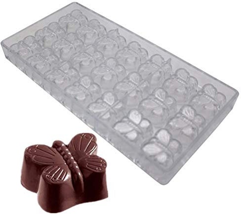 DUBENS Stampo 3D a forma di cuore, farfalla, in policarbonato e policarbonato, per dolciumi e saponette