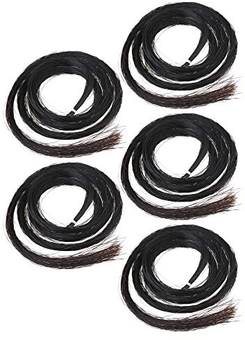 BQLZR Geigenbogen / Geigenhaar, Pferdehaar, 81,3 cm, Schwarz, 5 Stück