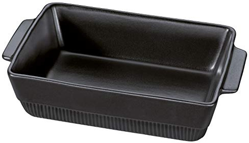 Spring Chalet - Pirofila rettangolare, 35 x 21 cm, colore: Nero