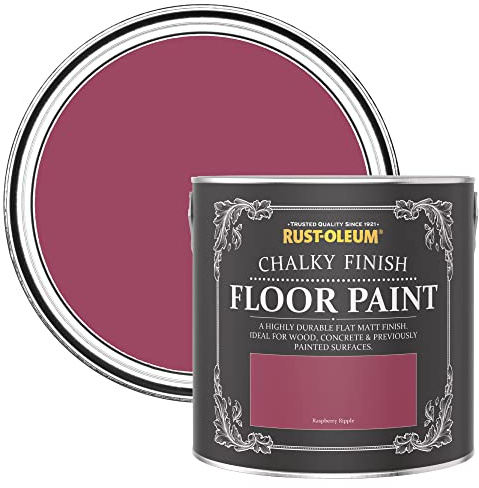 Rust-Oleum Peinture Rose Résistante aux rayures pour Sols, Finition Mate - Framboise 2.5L