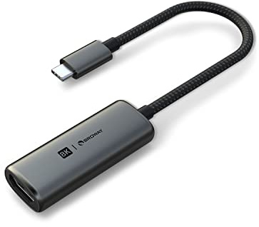 PULWTOP Adattatore USB C a HDMI 2.1, 8K30Hz/4K@120Hz HDMI | Compatibile con iPad Pro, MacBook Pro/Air,Porta di Tipo C, HDMI 8K per ufficio, scuola, uscita per proiezione video HDR