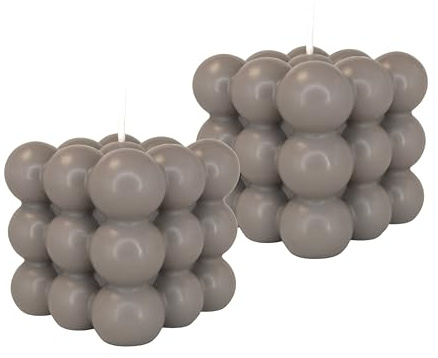 candlery. | Bubble Candle | Rapswachs | Vegan&Handmade | Design-Kerzen | Made in Germany | Kerzenmanufaktur aus dem Münsterland (2, Grau)
