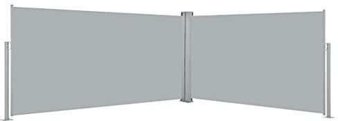 Home & Garden Markise mit einziehbarer Seitenmarkise 160x600 cm grau