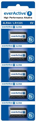 everActive 4LR44/LR1325/544A 6V, alkaliska batterier, lång hållbarhet, 5 stycken – 1 blisterkort