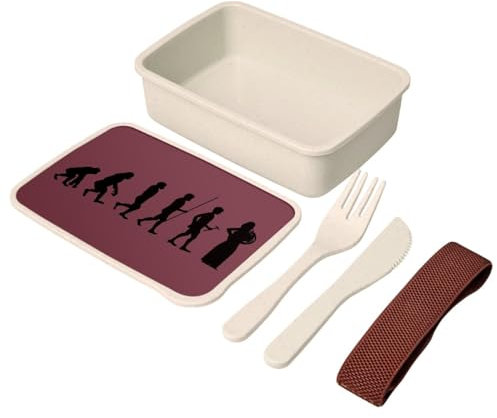 Fabulous Lunch Box with Cutlery Evolution French Horn Music Musical Instrument 700 ml Red