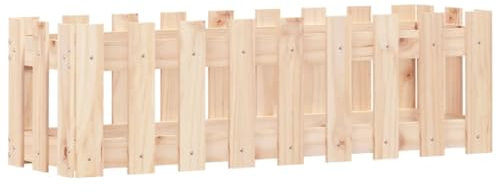 Hochbeet aus Holz, Lattenzaun Design Blumenbeet Blumenkasten Pflanzkasten Pflanzbeet Gartenbeet Pflanzkübel für Garten & Balkon, 100x30x30 cm Massivholz Kiefer