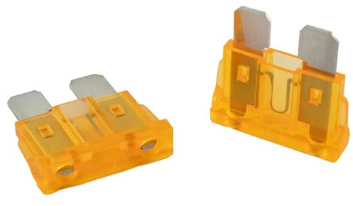 SeKi Lot de 5 fusibles plats ATO standard 5 A Marron clair 19 mm 32 V/CC pour bateau, caravane