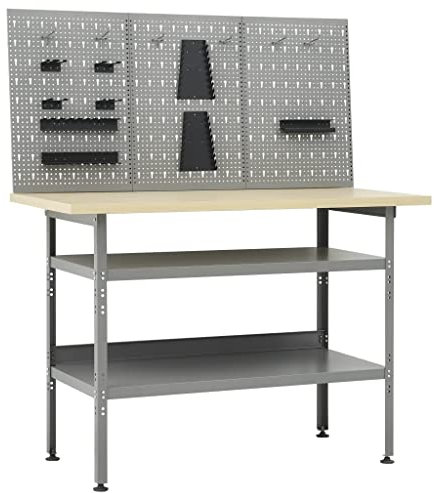 ZEYUAN Werkbank mit 3 Werkzeugwänden, Werktisch, Arbeitstisch, Schweißtisch, Maschinenuntergestell, Spanntisch