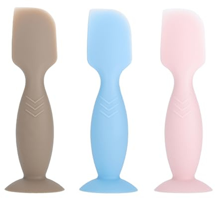 3 x Baby-Windel-Spachtel, Silikon, weich, Creme-Spatel, Applikatorpinsel | Ergonomischer Griff, sanfte Babywindelcreme, Spatel für Baby-Wunschliste, Babyparty-Geschenke