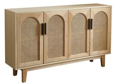 XXAezr Sideboard Küche Massives Rattan Sideboard Home Wohnzimmer Log Storage Schrank Moderner Eingangsschrank Sideboard