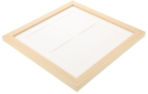 ABOOFAN Cadre Photo Flottant Pour Peinture À Lhuile Grille 10 X 10 Cm Style Vintage Beige Décoration Dintérieur