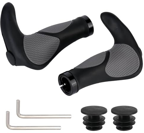 Cykelhandtag ergonomiska, handtag cykel 22,2 mm, halkfria styrhandtag två sidor lås-on design, universella cykelhandtag för MTB mountainbike, elcykel